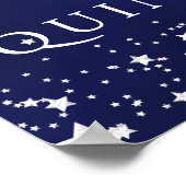 Blaue Sterne der Quinceanera Foto willkommen Poster (Ecke)