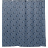 Blaue Sterne Duschvorhang (Vorderseite)
