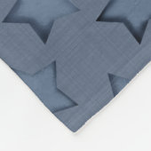 Blaue Sterne Fleecedecke (Ecke)