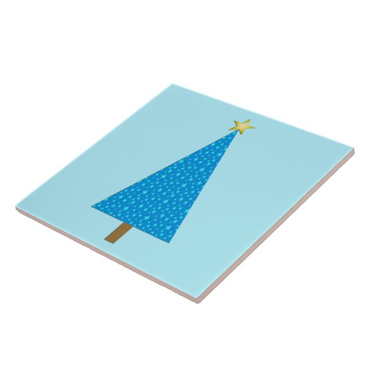 Blaue Sterne Fliese (Seite)