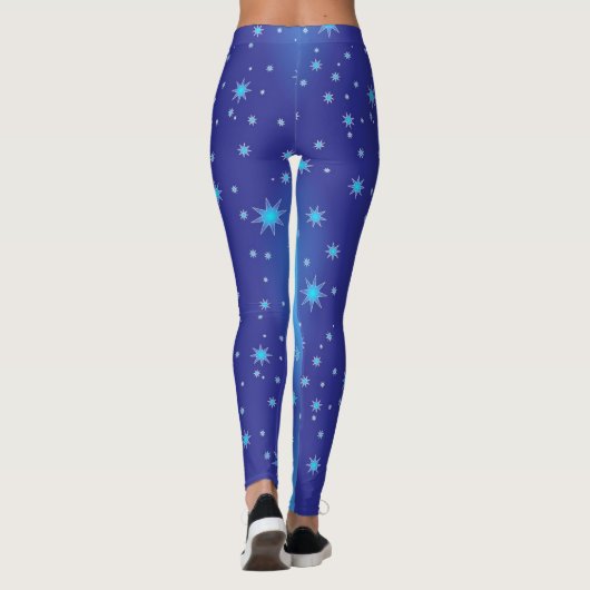 Blaue Sterne Frauen Leggings (Rückseite)
