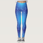 Blaue Sterne Frauen Leggings (Vorderseite)