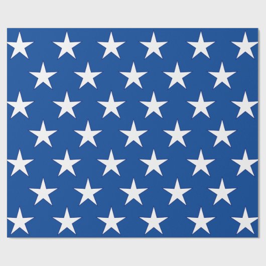 Blaue Sterne Geschenkpapier (Flach)