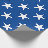 Blaue Sterne Geschenkpapier (Ecke)