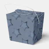 Blaue Sterne Geschenkschachtel (Rückseite)