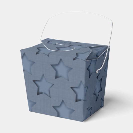 Blaue Sterne Geschenkschachtel (Vorderseite)