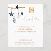 Blaue Sterne gnome QR Weihnachten Flyer (Vorne)