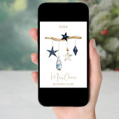 Blaue Sterne Gnome Weihnachten