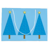 Blaue Sterne Große Geschenktüte (Rückseite)