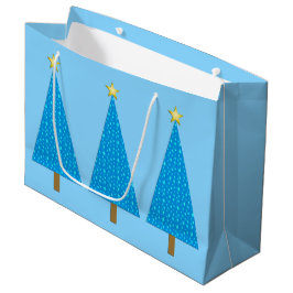Blaue Sterne Große Geschenktüte