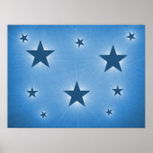 Blaue Sterne im Night Sky Poster (Vorne)