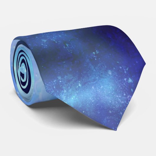 Blaue Sterne im Raum Krawatte (Gerollt)