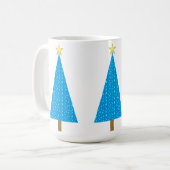 Blaue Sterne Kaffeetasse (Vorderseite Links)