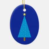 Blaue Sterne Keramik Ornament (Hinten)