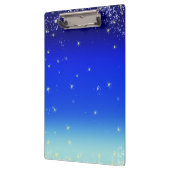 blaue Sterne Klemmbrett (Links)