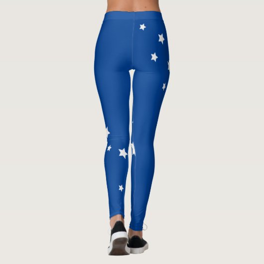 Blaue Sterne Leggings (Rückseite)