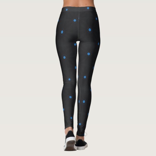 blaue Sterne Leggings (Rückseite)