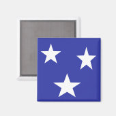 Blaue Sterne Magnet (Vorderseite/Rückseite)