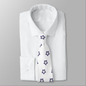 Blaue Sterne mit Musiknoten Krawatte (Gebunden)