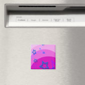 Blaue Sterne mit rosa Magnet (In Situ (Geschirrspüler))