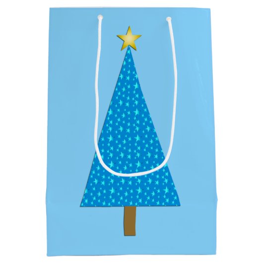 Blaue Sterne Mittlere Geschenktüte (Rückseite)