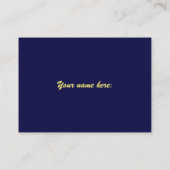 Blaue Sterne, Mond, Schaf-Windeln-Raffelkarten Begleitkarte (Rückseite)