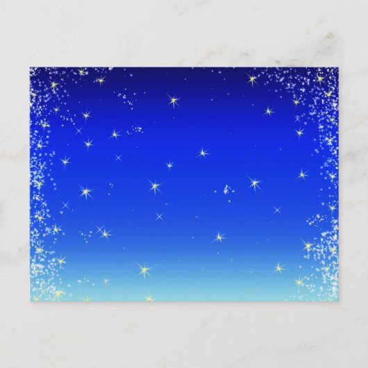 blaue Sterne Postkarte (Vorderseite)