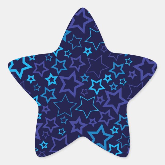 Blaue Sterne Stern Aufkleber Zazzle De