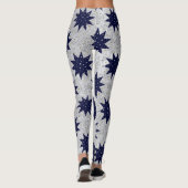 Blaue Sterne und funkelnd Goldstars Leggings (Rückseite)