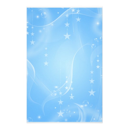 Blaue Sterne Und Wirbels Feiertags Briefpapier Briefpapier Zazzle De