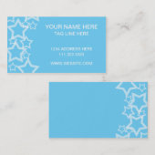 blaue Sterne Visitenkarte (Vorne/Hinten)