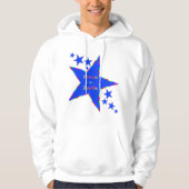Blaue Sternehoodie-Shirt Hoodie (Vorderseite)