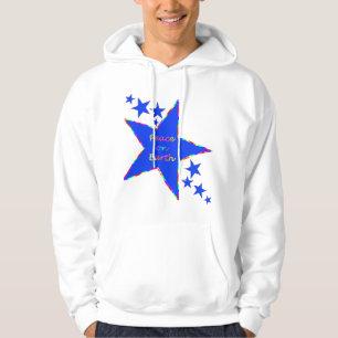 Blaue Sternehoodie-Shirt Hoodie