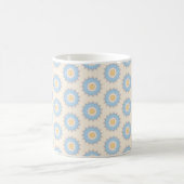 Blaue Sternen-Geometrie Kaffeetasse (Mittel)