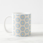 Blaue Sternen-Geometrie Kaffeetasse (Links)