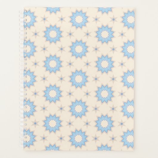 Blaue Sternen-Geometrie Planer (Vorderseite)