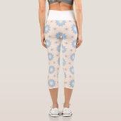 Blaue Sternenburst-Geometrie Capri Leggings (Rückseite)