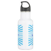 blaue Sternenexplosion cooles Design Edelstahlflasche (Rückseite)