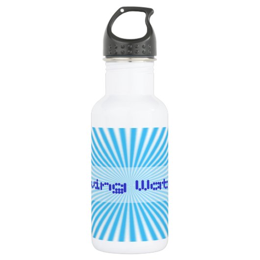 blaue Sternenexplosion cooles Design Edelstahlflasche (Vorderseite)