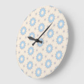 Blaue Sternenexplosion Geometrie Große Wanduhr (Winkel)