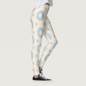 Blaue Sternenexplosion-Geometrie Leggings (Rechts)