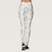 Blaue Sternenexplosion-Geometrie Leggings (Rückseite)