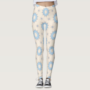 Blaue Sternenexplosion-Geometrie Leggings