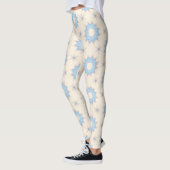 Blaue Sternenexplosion-Geometrie Leggings (Links)