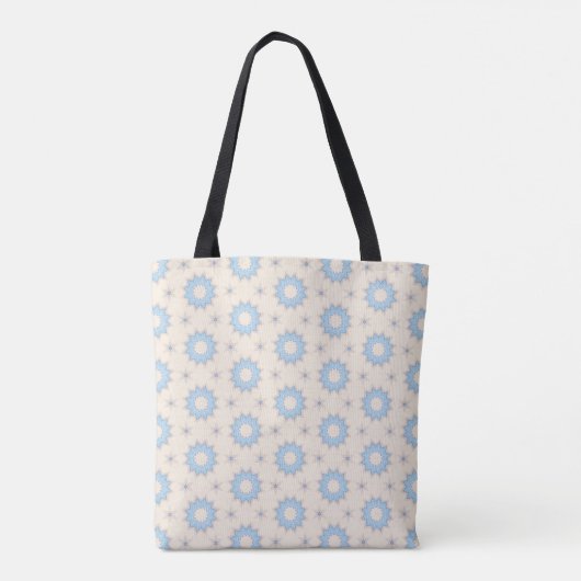 Blaue Sternenexplosion Geometrie Tasche (Rückseite)