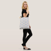 Blaue Sternenexplosion Geometrie Tasche (Am Model)