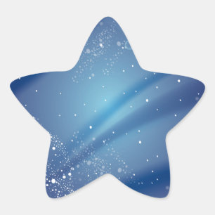 Blaue sternenklare Nachtschablone Stern-Aufkleber
