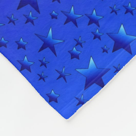 Blaue Sternennacht-Musterdecke Fleecedecke (Ecke)