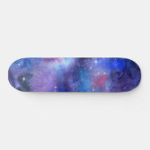 Blaue Sternenzeit Galaxie Kosmisch Skateboard (Horizontal)