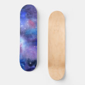 Blaue Sternenzeit Galaxie Kosmisch Skateboard (Vorderseite)